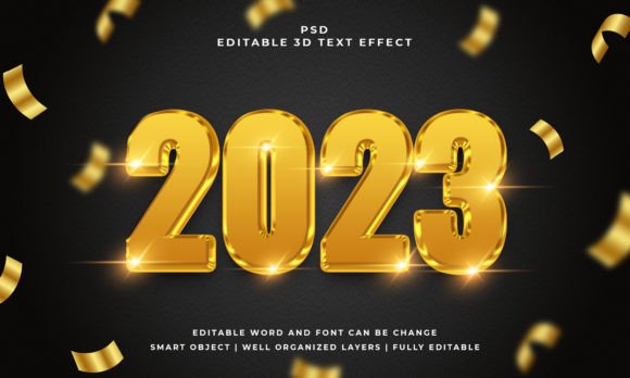 2023 3D Editable PSD Text Effect: Stunning Depth for Your Designs