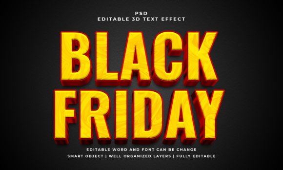 Black Friday 3D Editable PSD Text Effect: Elevate Your Designs