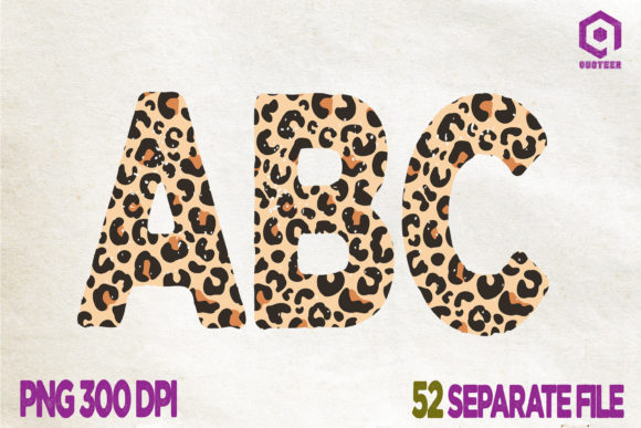 Leopard Alphabet ABC Letter Clipart: Bold Design Assets