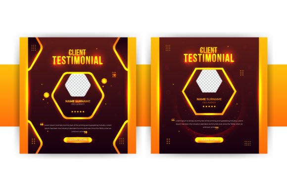 Modern Luxury Client Testimonial Social Design
