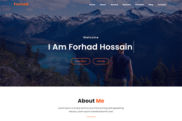 Modern Website Template Design for Freelancers