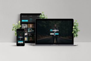 Modpic Creative App Page Sketch Template