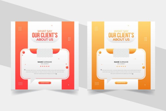 Unique Gradient Concept Testimonial: Creative Font for Modern Design
